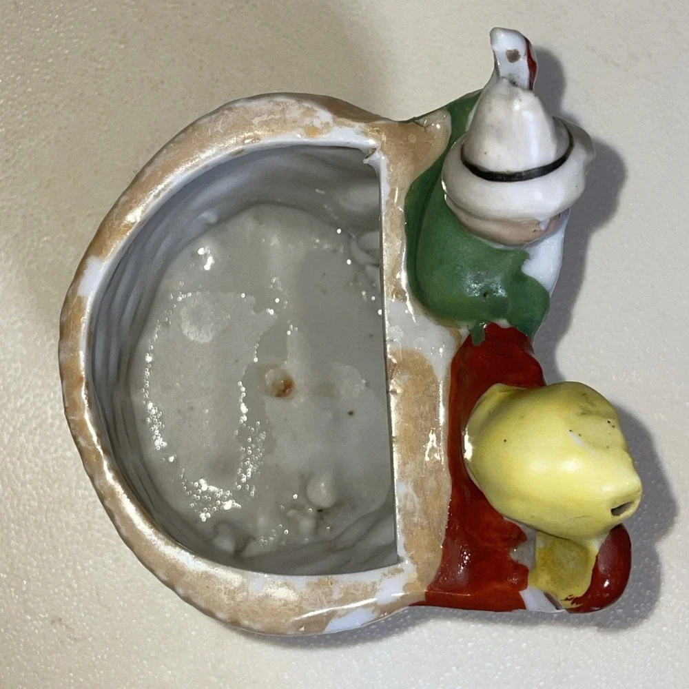Vintage Iridescence Mini Planter‎ Whimsical Figurines Made In Occupied Japan